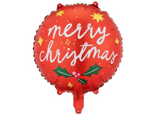 Foil balloon, Merry Christmas - red, 45 cm