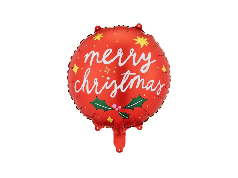 Foil balloon, Merry Christmas - red, 45 cm