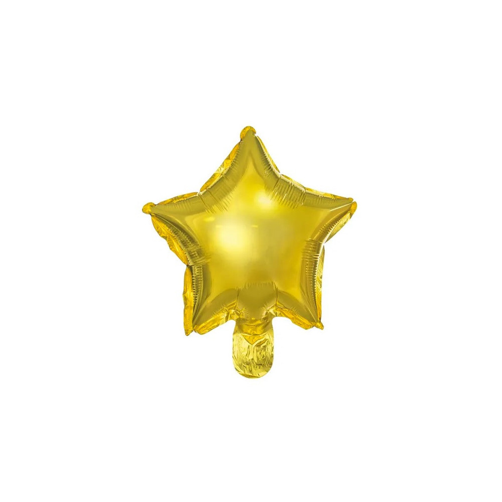 Balony foliowe, Gwiazdka - złote, 25 cm, 25 szt.