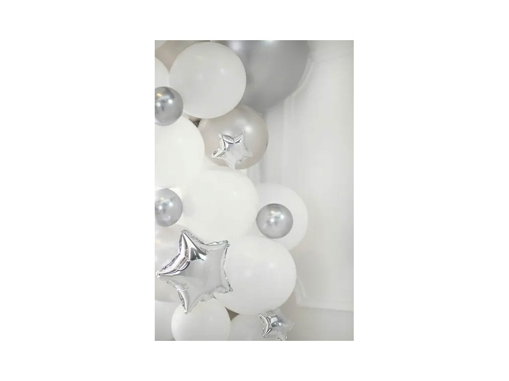 Foil balloons, Star - silver, 25 cm, 25 pcs.