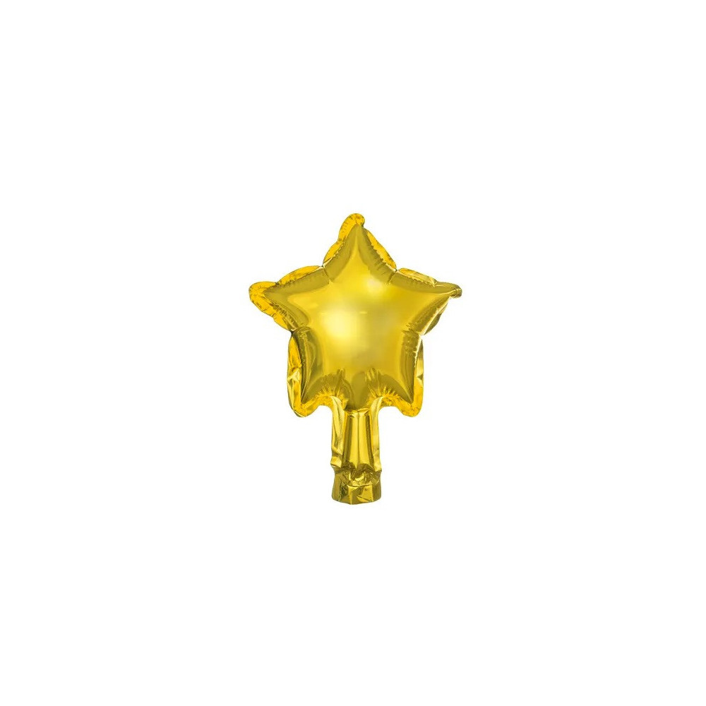 Foil balloons, Star - gold, 12 cm, 25 pcs.