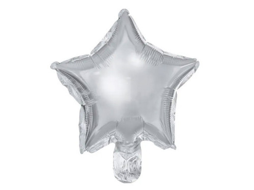Foil balloons, Star - silver, 25 cm, 25 pcs.