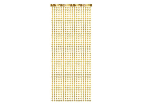Christmas backdrop, Stars - gold, 100 x 245 cm