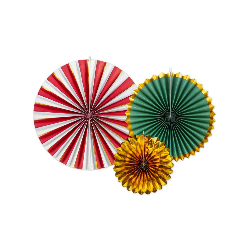 Decorative rosettes - multicolor, 3 pcs.