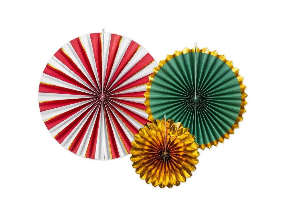 Decorative rosettes - multicolor, 3 pcs.