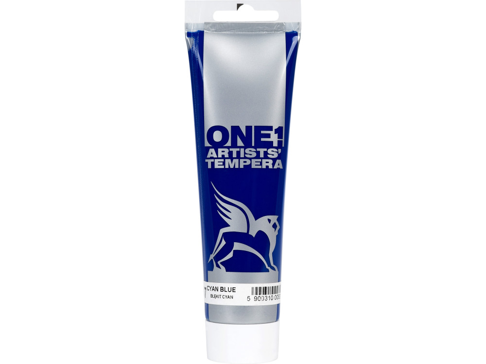 Tempera ONE paint - Renesans - 17, cyan blue, 100 ml