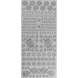 Pearl Sticker - Stars, Snowflakes, silver