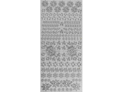 Pearl Sticker - Stars, Snowflakes, silver