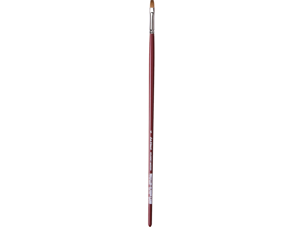 Pędzel płaski, naturalny, Red Sable Kolinsky, seria 1810 - Da Vinci - 6