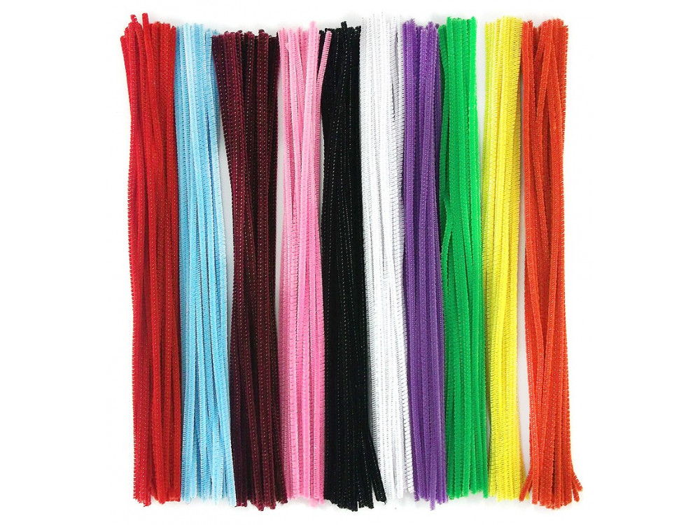 ASSORTED CHENILLE STEMS, 300 PCS