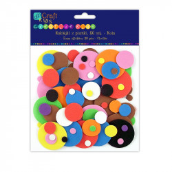 Assorted Foam Stickers, 100 pcs - Circles