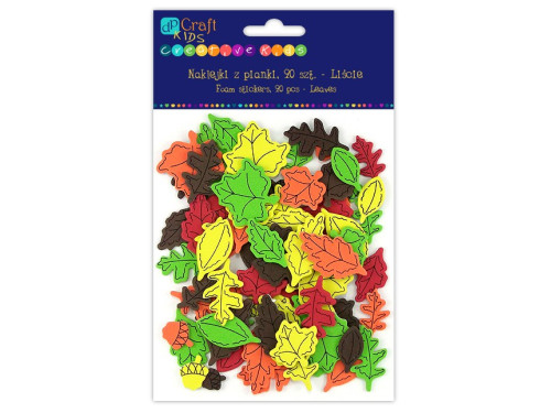 Foam Stickers, 90 pcs - Leaves