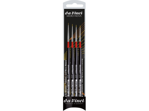 Brush set, round, synthetic bristles, Micro Nova, series 170 - Da Vinci - 4 pcs.