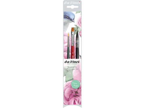 Brush set, mix, synthetic bristles, Botanical Art - Da Vinci - 3 pcs.