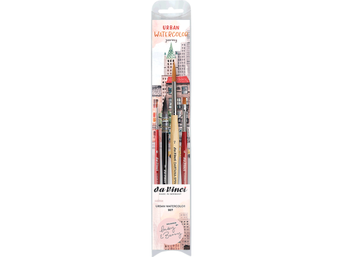 Brush set, mix, synthetic bristles, Urban Journey - Da Vinci - 4 pcs.
