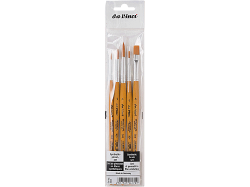 Brush set, mix, synthetic bristles, Universal, 384 series - Da Vinci - 5 pcs.