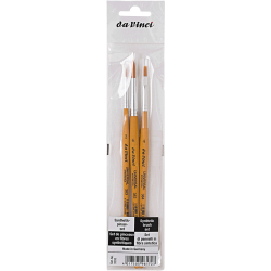 Brush set, synthetic bristles, Universal, series 383 - Da Vinci - 3 pcs.