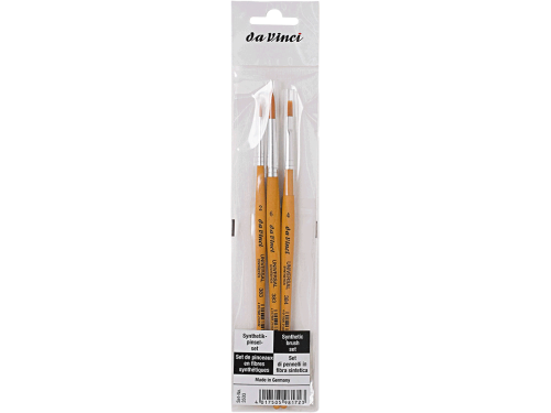 Brush set, synthetic bristles, Universal, series 383 - Da Vinci - 3 pcs.
