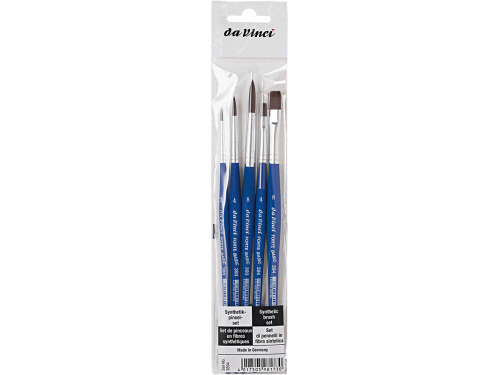 Brush set, synthetic bristles, Forte Basic - Da Vinci - 5 pcs.