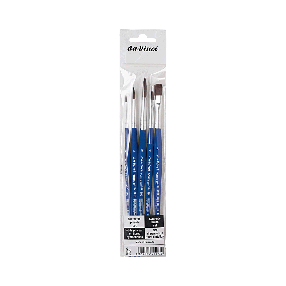 Brush set, synthetic bristles, Forte Basic - Da Vinci - 5 pcs.
