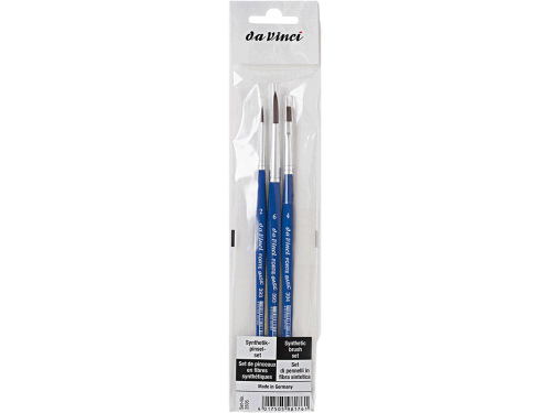 Brush set, synthetic bristles, Forte Basic - Da Vinci - 3 pcs.