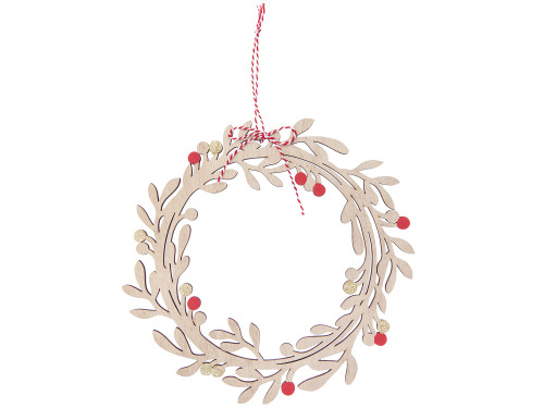 Wooden wreath pendant - Rico Design - 24 cm