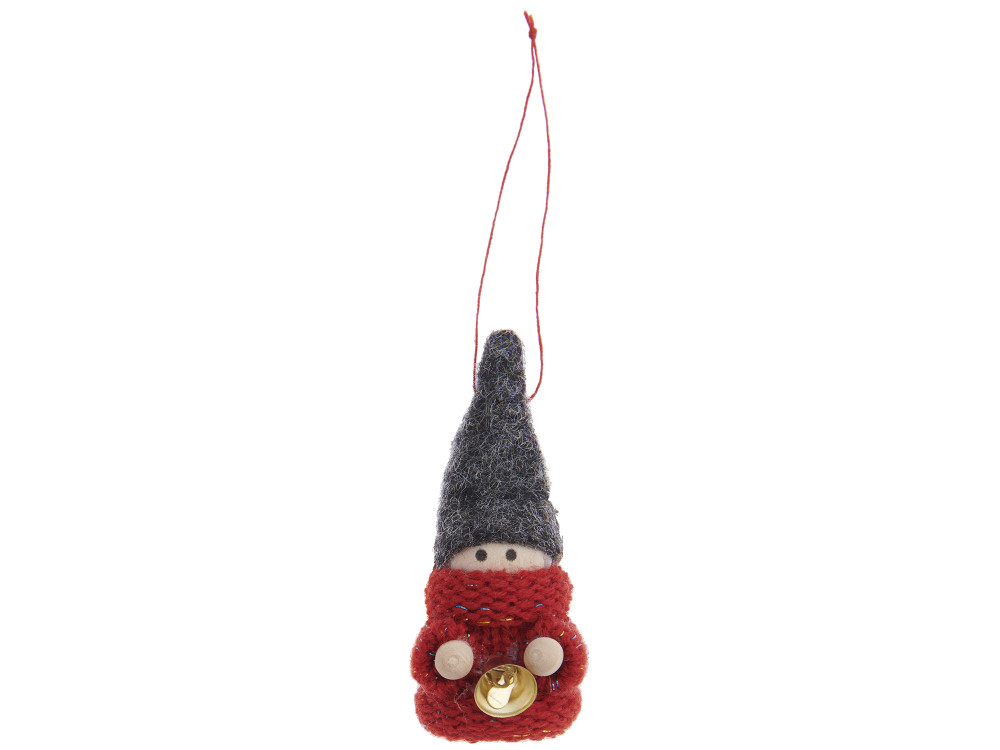 Wooden pendant, Little elf with bell - Rico Design