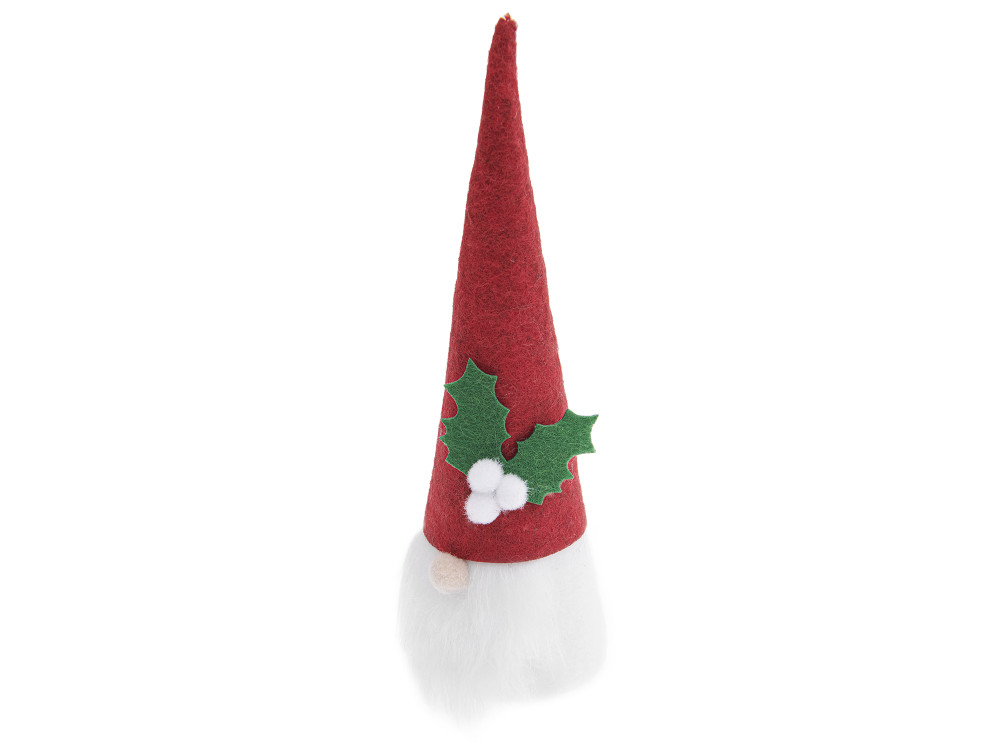 Christmas elf tree tunk with hat - Rico Design - red, 5 x 16 cm
