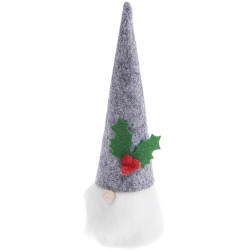 Christmas elf tree tunk with hat - Rico Design - grey, 5 x 16 cm