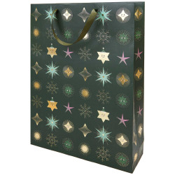 Paper gift bag - Rico Design - Shiny Stars, 33 x 45 x 10 cm