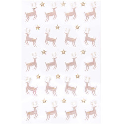 Christmas gel stickers, I Love Christmas - Paper Poetry - Reindeers, 35 pcs.