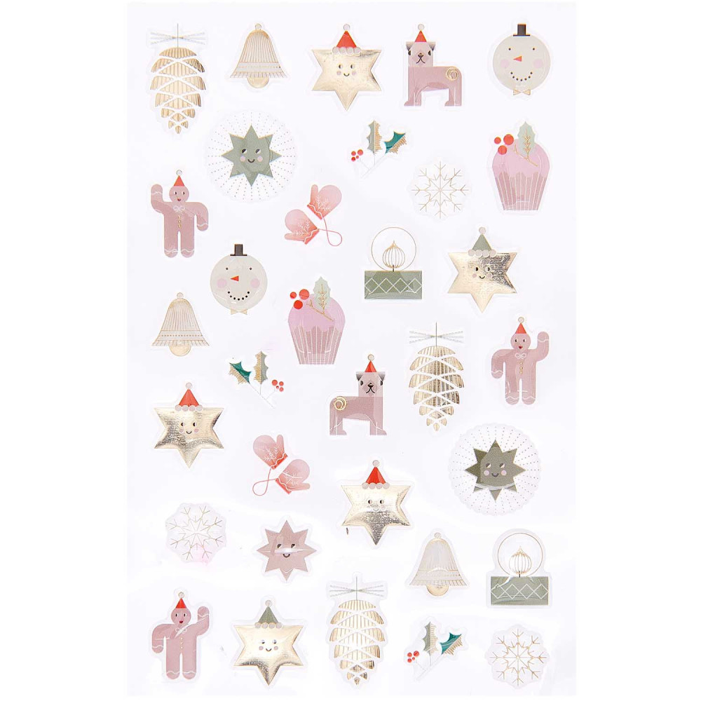 Christmas gel stickers, I Love Christmas - Paper Poetry - 33 pcs.