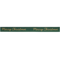 Taffeta ribbon, Merry Christmas - Paper Poetry - Green, 38 mm x 3 m