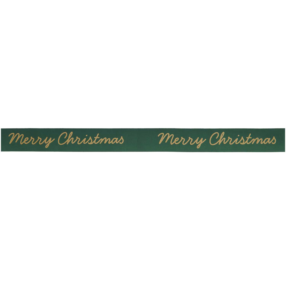 Wstążka taftowa, Merry Christmas - Paper Poetry - zielona, 38 mm x 3 m