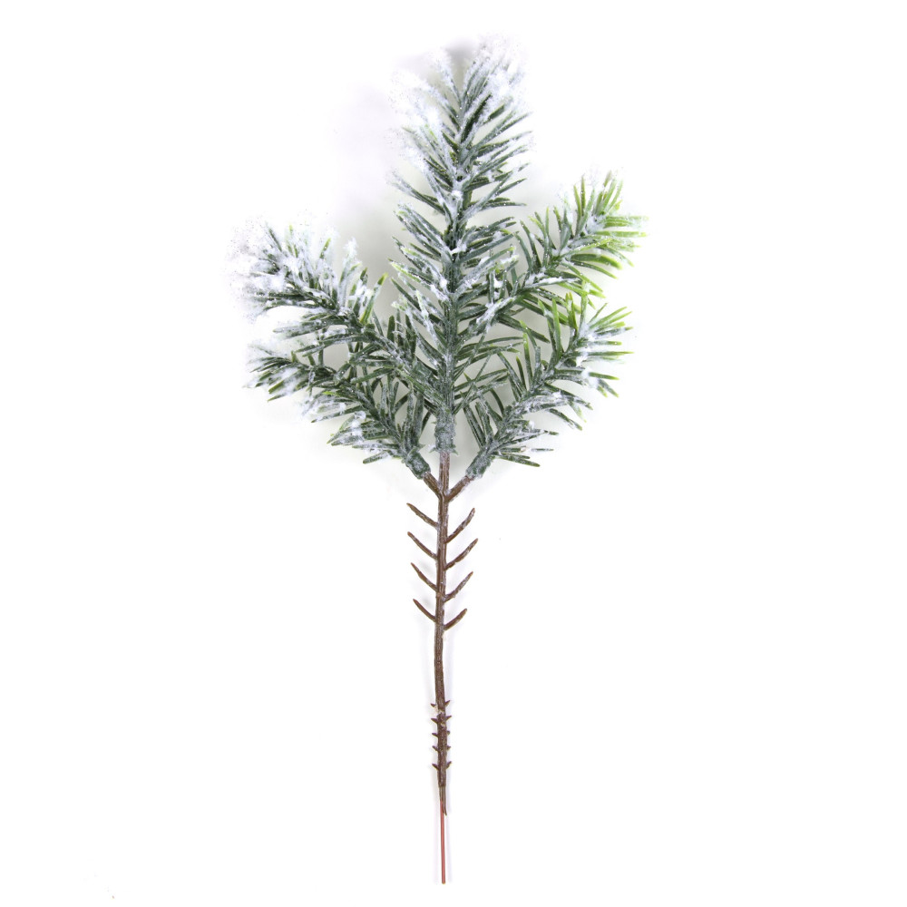 Gałązka świąteczna ośnieżona - 25 cm