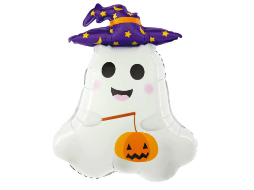 Balon foliowy na Halloween, Duszek - 65 x 47 cm