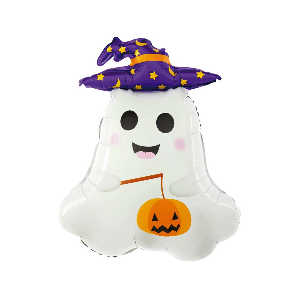 Balon foliowy na Halloween, Duszek - 65 x 47 cm