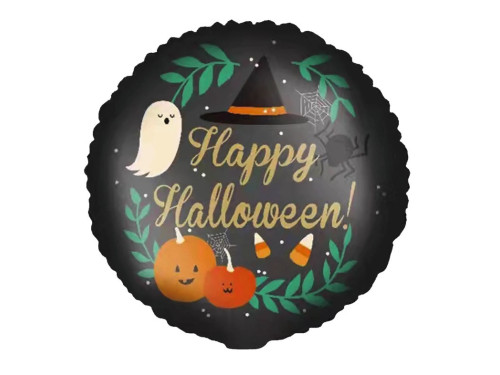 Balon foliowy na Halloween, Happy Halloween - 45 cm