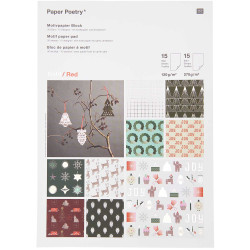 Motif paper pad, I Love Christmas - Paper Poetry - 21 x 29 cm, 30 pcs.