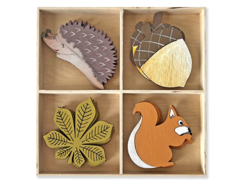 Wooden shapes - DpCraft - Forest, 16 pcs.