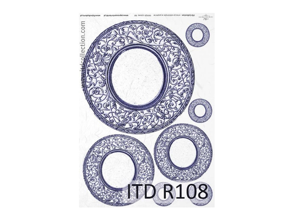 Papier do decoupage A4 - ITD Collection - ryżowy, R108