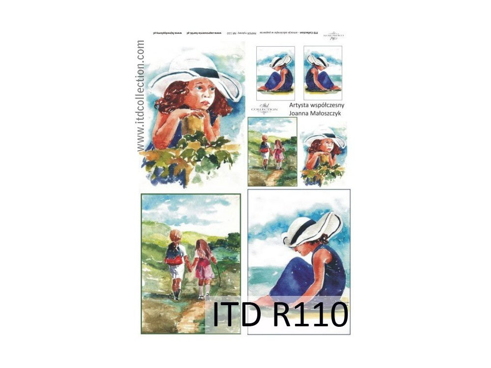 Papier do decoupage A4 - ITD Collection - ryżowy, R110