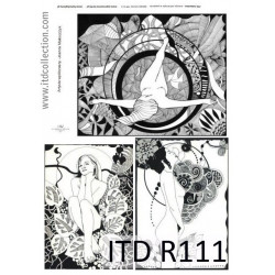 Decoupage paper A4 - ITD Collection - rice, R111