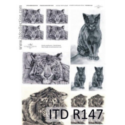 Papier do decoupage A4 - ITD Collection - ryżowy, R147