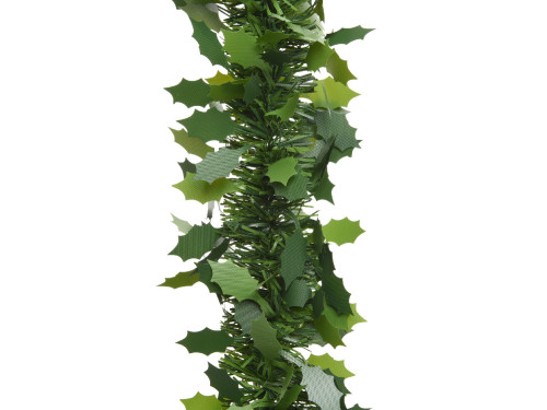 Christmas holly garland - 10 cm x 2,7 m