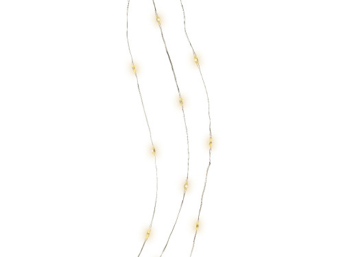 LED Christmas lights - silver, warm light, 5 m