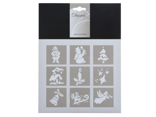 Christmas templates - 18,5 x 25 cm, 9 shapes