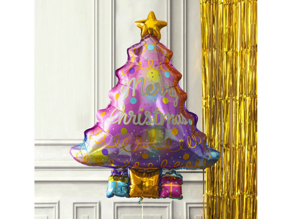 Foil balloon, Christmas tree - 83 x 58 cm