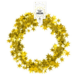 Christmas Stars garland - gold, 5 m