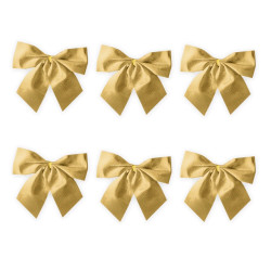 Bows for Christmas tree and gifts - gold, 8 cm, 6 pcs.